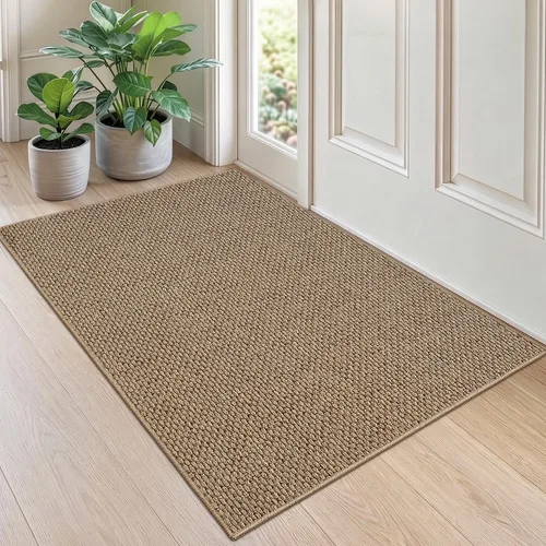 Vista 51 de DEXI Tapete delgado para puerta de entrada interior, 24 x 36 pulgadas Beige