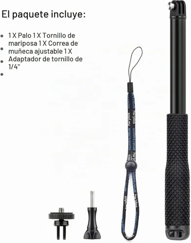 Vista 8 de SOONSUN Poste de extensión largo impermeable para selfie stick para cámara