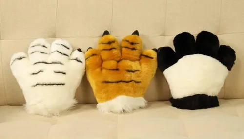 Vista 6 de LANFIRE Guantes de mano de garra de animal Guantes de pata de tigre Guantes de garra de dinosaurio garra de dinosaurio garra de oso Guantes