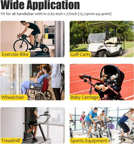 Vista 5 de Charchendo Soporte para tableta de cinta de correr de cuello de cisne, ajuste universal para bicicleta elíptica/bicicleta de giro/bicicleta