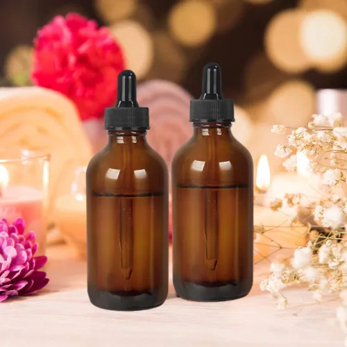 Vista 6 de CycleMore 16 Pack 4 oz Amber Glass Boston Bottles with Glass Droppers