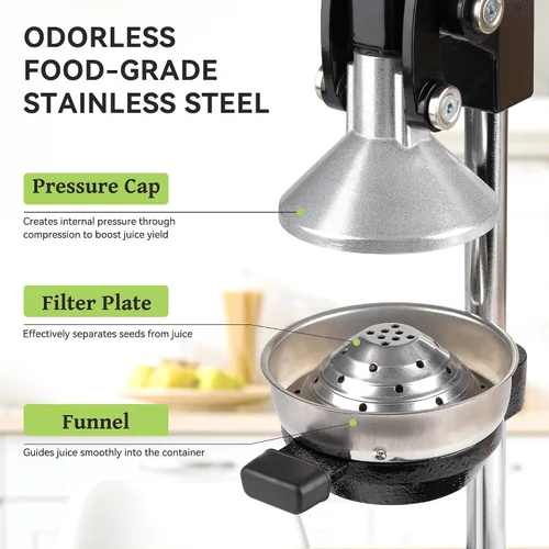 Vista 6 de Fyvva Juicer naranja manual del arrabio, exprimidor resistente de la fruta