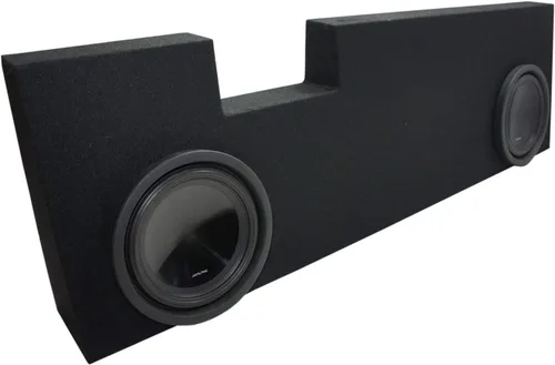 Vista 10 de American Sound Connection Compatible con Ford F250 F350 Super Crew Truck Alpine SWT-10S4 Dual 10 Sub Box 2001-2014 con amplificador S-A60M y kit
