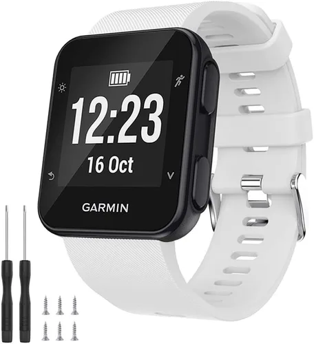 Vista 11 de Correa compatible con Garmin Forerunner 35, correa de repuesto de silicona suave, para reloj inteligente Garmin Forerunner 35, se ajusta a muñecas