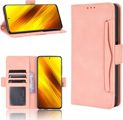 Vista 7 de Funda para Xiaomi Poco X3 NFC Funda Funda para Xiaomi Poco X3 MZB07Z2IN / Poco X3 NFC Funda Flip PU Cuero Negro