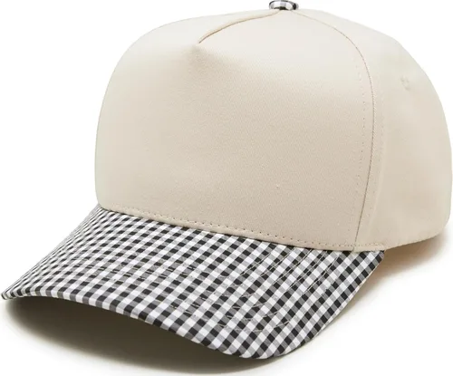 Vista 19 de Funky Junque - Sombreros Snapback de Lona Vintage de Dos Tonos Rayas a rayas - Rojo/Beige