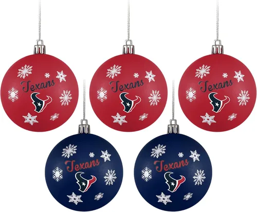 Vista 7 de FOCO Dallas Cowboys NFL 5 Pack Shatterproof Ball Ornament Set