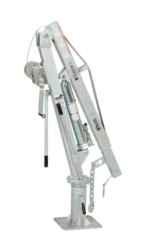 Vista 7 de Vestil WTJ-2-G Grúa de horca de acero galvanizado, capacidad extendida de 500 libras, alcance utilizable extendido 49-1/4 pulgadas, altura máxima