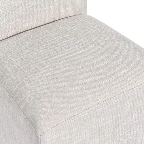 Vista 5 de DUHOME Silla de comedor tapizada con ruedas, sillas de comedor modernas de lino con ruedas para comedor, dormitorio, sala de lectura, sala de estar