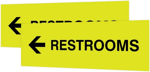Vista 65 de Signs ByLITA Basic Restrooms - Letrero direccional para pared o puerta (negro), pequeño (paquete de 1)