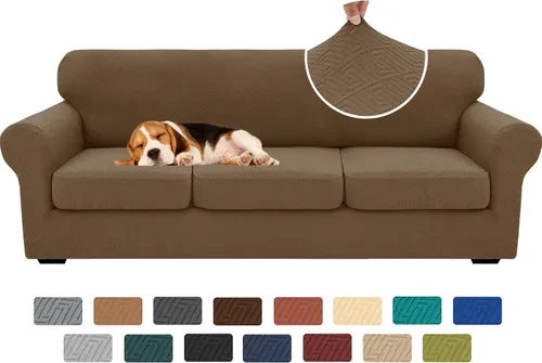Vista 18 de XINEAGE Funda de diván para sofá en forma de L, fundas de sofá modular para mascotas, funda de asiento de sofá antideslizante lavable, fundas