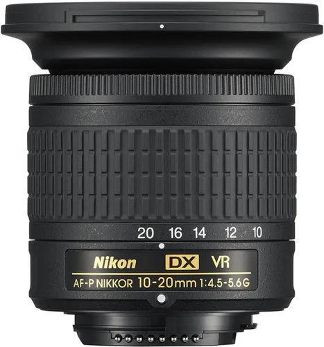 Vista 2 de Nikon AF-P DX NIKKOR 10-20 milímetros f/4,5-5,6 G VR F/4,5-29 Lente para cámara de fotos con zoom fijo, color negro.