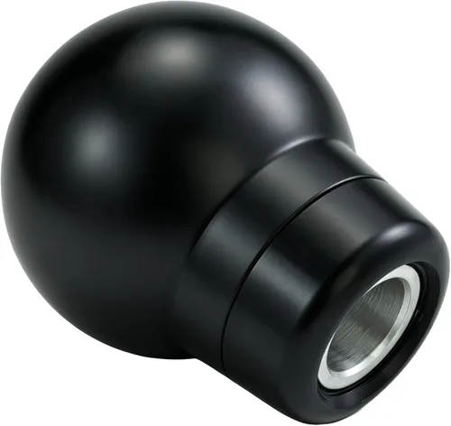 Vista 6 de Pomo de palanca de cambios de 8 bolas, mango redondo de transmisión de aleación de aluminio para la mayoría de vehículos manuales (negro)
