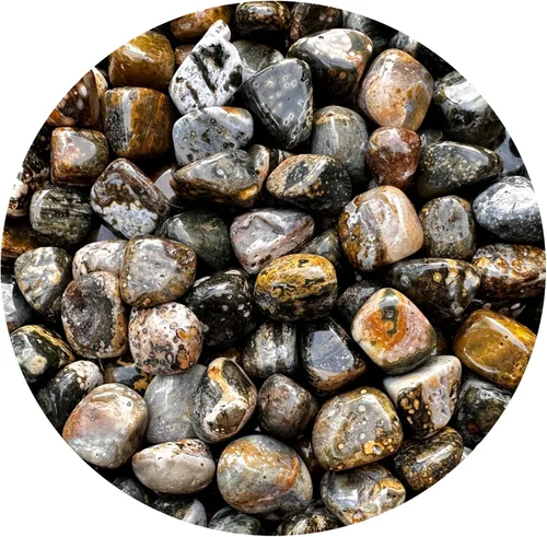 Vista 52 de GAF TREASURES Piedras pulidas de piedra de sangre africana de 1/2 libra, piedra preciosa de sangre africana pulida, cristales curativos de piedra