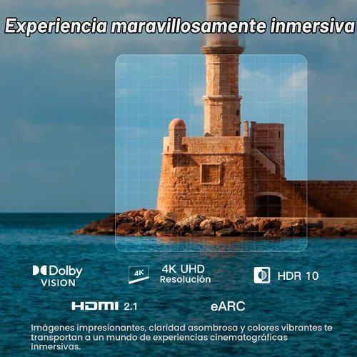 Vista 2 de FPD Smart TV de 75 pulgadas, 4K UHD LED Google TV, HDR 10, televisión MEMC