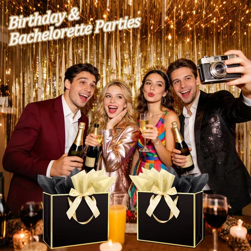 Vista 4 de Ethhqu Bolsas de regalo grandes con asas