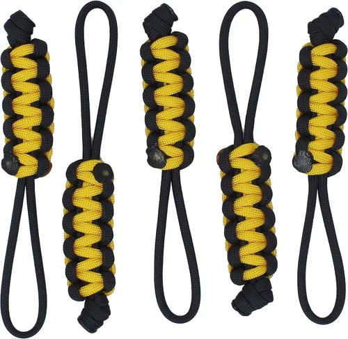 Vista 16 de BubbasGarageTv - Tiradores de cremallera de paracord grandes y resistentes (negro)
