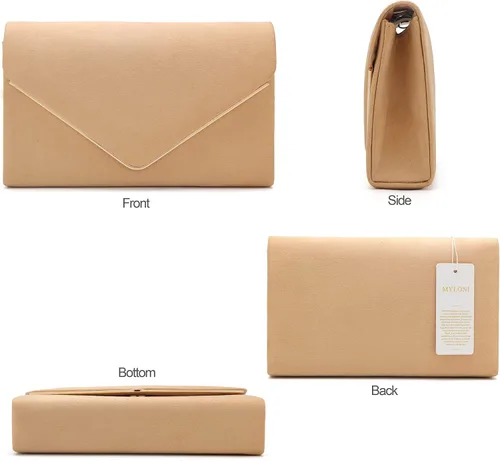 Vista 7 de MYLONI Bolsos de noche de gamuza sintética para mujer, bolsos de mano para mujer, bolsos de cóctel, graduación, boda, fiesta