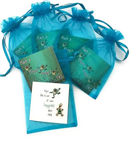 Vista 7 de Smiling Wisdom - 5 juegos de regalo a granel - Tarjetas de felicitación, bolsas y regalos de abalorios de rana - 15 piezas - Mujeres adolescentes