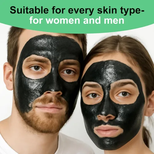 Vista 7 de Mascarilla removedor de puntos negros, mascarilla facial de carbón para limpieza profunda para cara, nariz, poros y acné, para todo