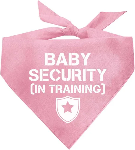 Vista 8 de Bandana de seguridad para perros de entrenamiento para bebé, triángulo ajustable 100% algodón, fabricada en Estados Unidos, para recién nacido
