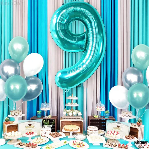 Vista 30 de KatchOn Globo negro del número 1 de 40 pulgadas, globo de feliz cumpleaños Large Mylar Number One Balloon for 1st Birthday Decorations, Foil