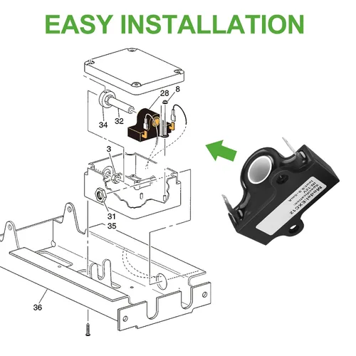 Vista 6 de 10L0L Sensor de aceleración inductivo para carritos de golf EZGO TXT Medalist eléctricos de 1994 en adelante Reemplaza 25854G01 25854-G01