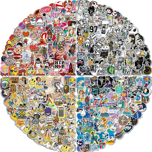 Vista 8 de Arme Paquete de 400 piezas de calcomanías de animales, calcomanías lindas de animales impermeables, calcomanías de mascotas para niños pequeños