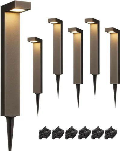 Vista 10 de EDISHINE Luces de camino de bajo voltaje con cable, 3000K 3.2W 50,000 horas LED impermeables para exteriores con conectores, 12V, luces de camino