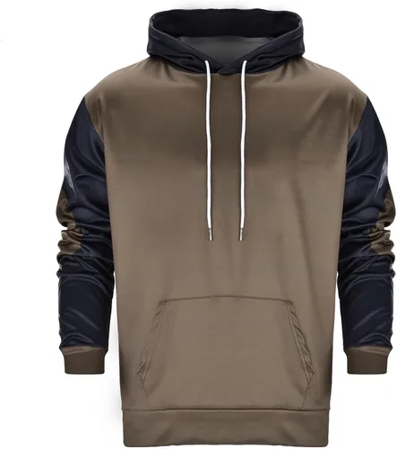 Vista 2 de EELHOE Hooded Shirts for Men Long Sleeve Casual Lightweight Jersey with Hood Regular Fit Print Graphic Breathable Pullover