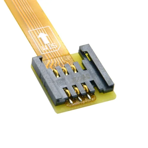 Vista 5 de cablecc GSM CDMA estándar UIM SIM Card Kit macho a hembra extensión suave plana FPC cable extensor 3.9 in