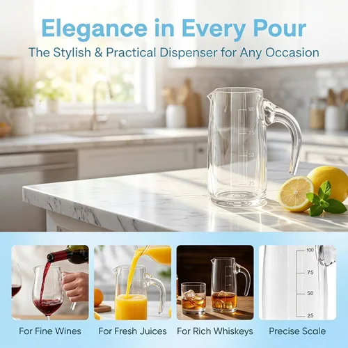 Vista 3 de Decantador de vino con escala elegante dispensador para el hogar
