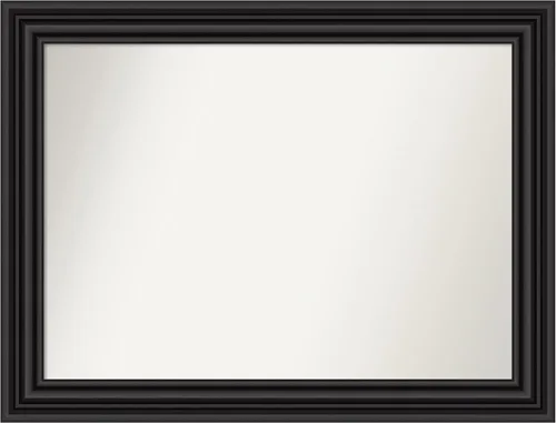 Vista 668 de Amanti Art Espejo personalizado, espejo de baño negro puente, espejo de pared o espejo de tocador de baño sobre el fregadero (26 x 26 pulgadas)