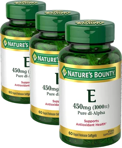 Vista 7 de Nature's Bounty Cápsulas blandas de vitamina E de 1000 UI, apoya la salud antioxidante y el sistema inmunológico, 1 porción por día, sin gluten, 60