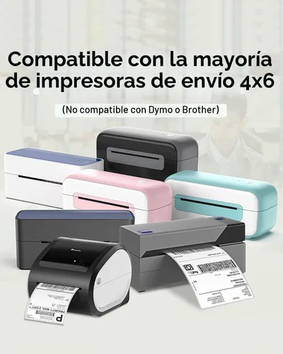 Vista 7 de Etiquetas térmicas, etiqueta autoadhesiva holográfica plateada de 4 "x 2" Plateado
