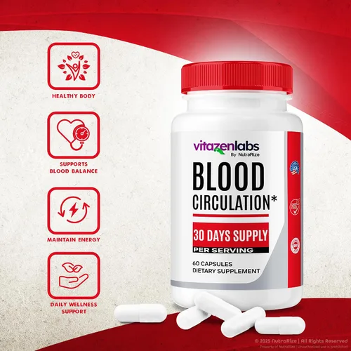 Vista 5 de Vitazenlabs Blood Support Plus, fórmula de máxima fuerza para mantener niveles saludables, fórmula totalmente natural para apoyar la salud