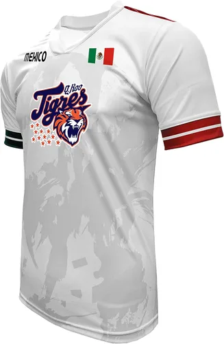 Vista 2 de Jersey Mexico Tigres de Quintana Roo 100% Poliéster BlancoGris_Fabricado en México