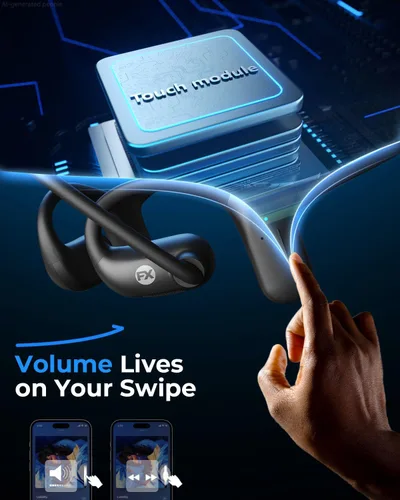 Vista 5 de Auriculares Bluetooth con micrófono, auriculares Bluetooth V5.4 con micrófono con cancelación de ruido y botón de silencio, resistentes al agua y al