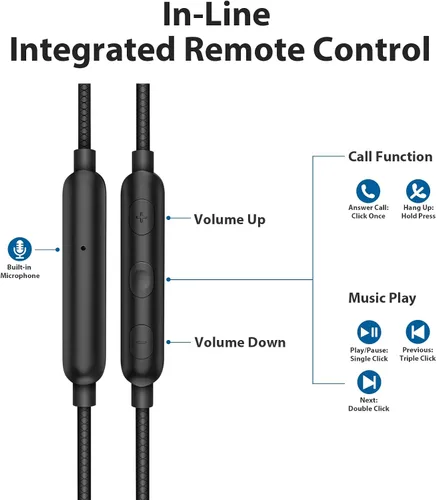 Vista 6 de Auriculares con Cable para Laptop PC Chromebook Aislamiento de Ruido Auriculares con Conector de Audio de 3.5mm Micrófono HiFi Estéreo Llamadas