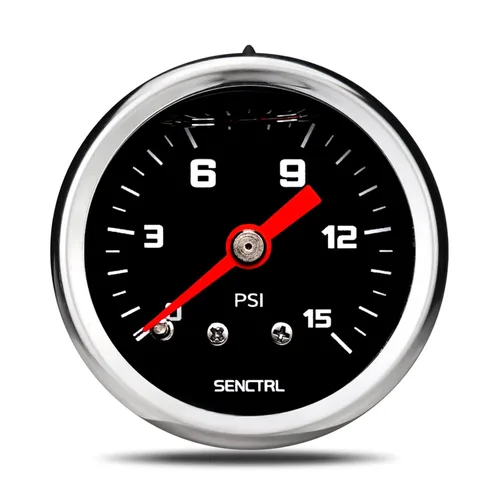 Vista 8 de SENCTRL Kit de manómetro de presión de combustible de 15 PSI para línea de combustible de 3/8, esfera negra, motores de carburador, motores