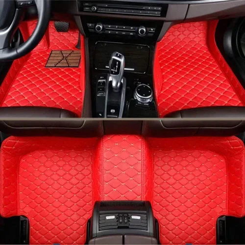 Vista 12 de ARAAO Alfombrillas de automóvil personalizadas para hombres y mujeres, sedán, SUV, automóvil, deportivo, antideslizantes, de lujo, (todo negro)