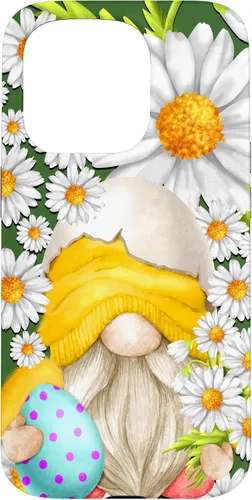 Vista 14 de iPhone 16 Easter Chick Gnome Graphic For Women Floral Daisy Flower Case