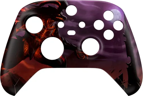 Vista 9 de eXtremeRate Dragon King - Carcasa para controlador Xbox Series X y S modelo 1914, placa frontal de repuesto personalizada para controlador Xbox Core
