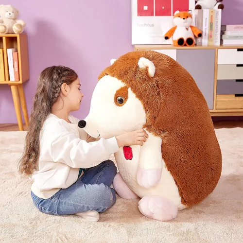 Vista 7 de IKASA Juguete de peluche de erizo gigante, grande de 23 pulgadas, lindos juguetes suaves jumbo, enorme tamaño grande, esponjoso, de gran