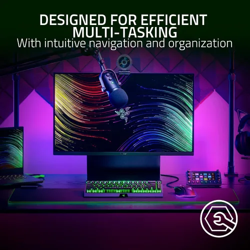 Vista 6 de Razer Controlador de transmisión teclado todo en uno para transmisión 12 teclas de conmutación háptica 6 diales analógicos táctiles 8 botones