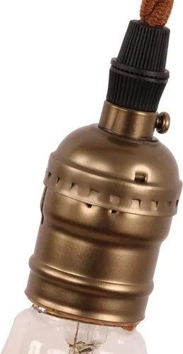Vista 8 de Luces colgantes de granja para isla de cocina, accesorios de iluminación rústica para comedor con 8 enchufes de bombilla E26, lámparas colgantes