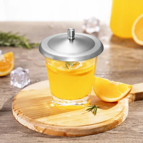 Vista 9 de DOITOOL 5 tapas reutilizables de acero inoxidable para bebidas, tapa universal de 3.7 pulgadas, antipolvo, a prueba de derrames, para bebidas