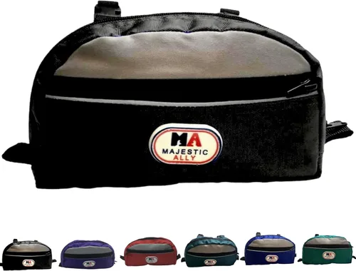 Vista 3 de Bolsa de sillín reflectante de nylon Majestic Ally para sillín occidental (Negro)