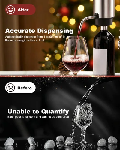Vista 2 de Boquilla aireadora de vino – Oxigenación, sin goteo, se adapta a todas las botellas