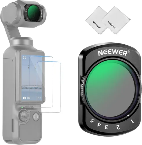Vista 11 de NEEWER Filtro ND2-32 variable compatible con DJI Osmo Pocket 3, filtro magnético ND ajustable de 1 a 5 paradas limitadas, accesorios para cámara